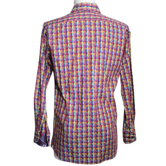 Stefano Barbera SZ S Multicolour Men's Eqyptian Cotton Button Up Shirt - Picture 3 of 16